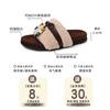 Retro Style Bow Casual One-word Slippers Women's Autumn and Winter Wear Comfortable and Warm Fluffy Shoes Platform Cotton Slippers