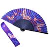 Kyosuke Silk Fan with Butterfly and Flower for Men and Perfect As a Souvenir or Gift Pouch, Design, Approx. 21cm, Women,