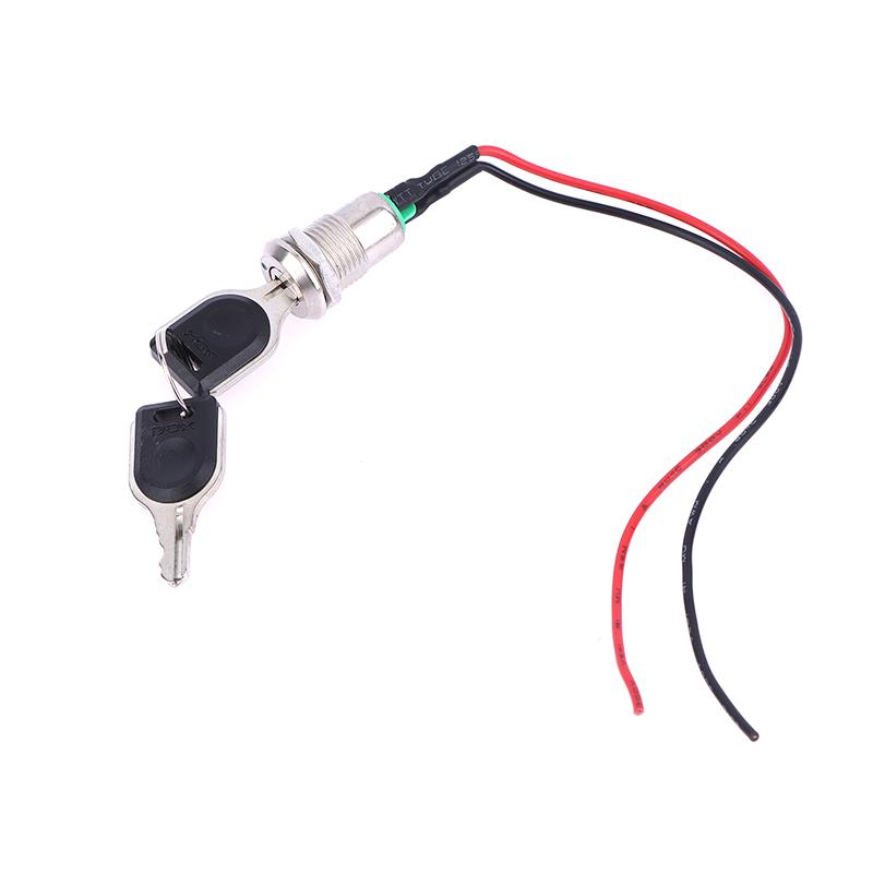 1 шт. 12 мм электронный кнопочный переключатель из цинкового сплава с 2 ключами Вкл/Выкл Блокировка телефона Безопасность Кнопка питания Трубчатые клеммы 2 положения 1А