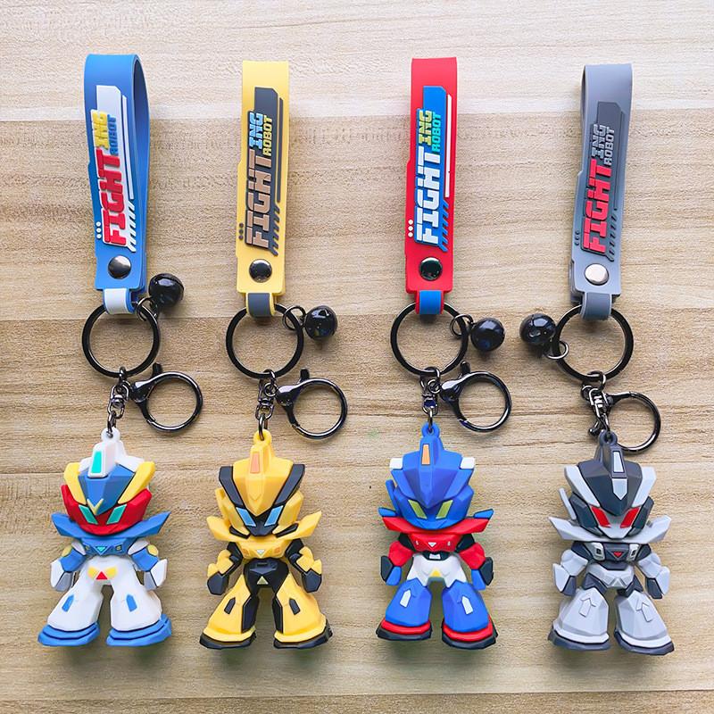 Premium Cartoon Transformer Keychain Accessory Adorable Robot Bag Charm Silicone Material