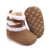 Soft Cotton Baby Boots Winter Cute Bowknot Snow Boots Baby Winter Booties Shoes Anti Slip Newborn Toddler Boy Girl First Walkers