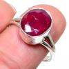 Красный Рубин(Смоделированный) Кольцо из серебра 925 пробы с драгоценными камнями ручной работы S.9 p1V43