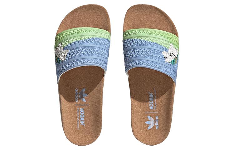 Adilette Moomin x Adilette Wmns Adidas Originals Прозрачные шлепанцы из пробки 'Муми-тролль' Женские ID4207
