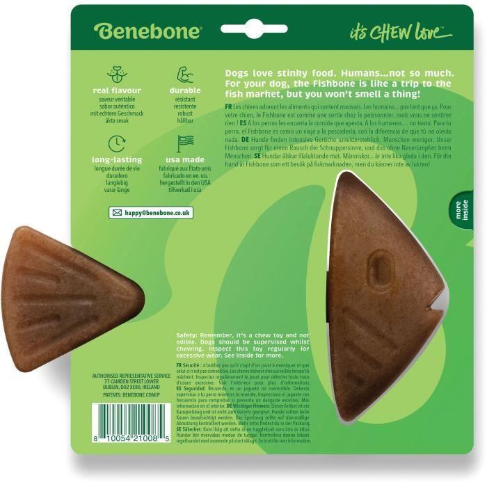 Os à mâcher FISHBONE L BENEBONE - Marron - Grande taille - Os à macher - Extérieur