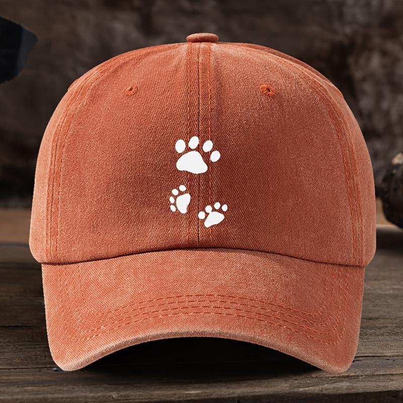 Fun Dog Paw Print Baseball Hat Unisex Outdoor Fashion Versatile Peaked Hat Trend