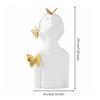 Resin Figurine with Butterflies White Girl Statue Butterfly Pastel for