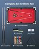 Pool Table, 183cm Portable Billiards Tables, Adjustable Feet Stable Game Table, Entertainment Set Includes Ball, Cue, Rack, Chalk and Brush, Black