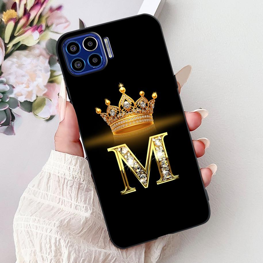 Чехол для Motorola One 5G Популярные буквы Цветочная корона Мягкий силикон Ударопрочный ТПУ Чехол для пары Для телефона Moto One 5G 2020