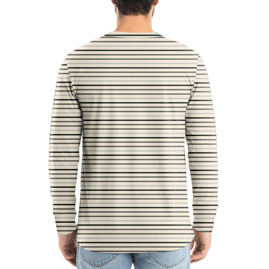 Мужская футболка с V-образным вырезом, повседневная, модная, с принтом, с длинным рукавом