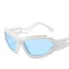 Geometric Frame Cyber Y2K Sunglasses Men Sporty Wrap Around Intricate Cutouts Sun Glasses Women Fashion Luxury Brand Punk Shades