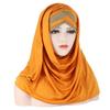Muslim Women Long Scarf Pull On Ready Wear Instant Hijab Chemo Cap One Piece Amira Head Wrap Turban Femme Shawl Bandanas Scarves