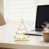 Christmas Party Supplies 3D Printed Hollow Tree Ornament, Modern Minimalist Festive Holiday Home Interior Accents Sculpture, Decorative Tabletop