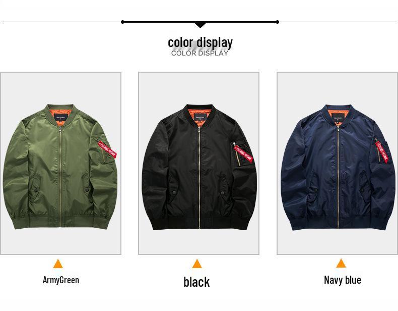 Мужская и женская спортивная куртка-бомбер больших размеров со стойкой - MA01