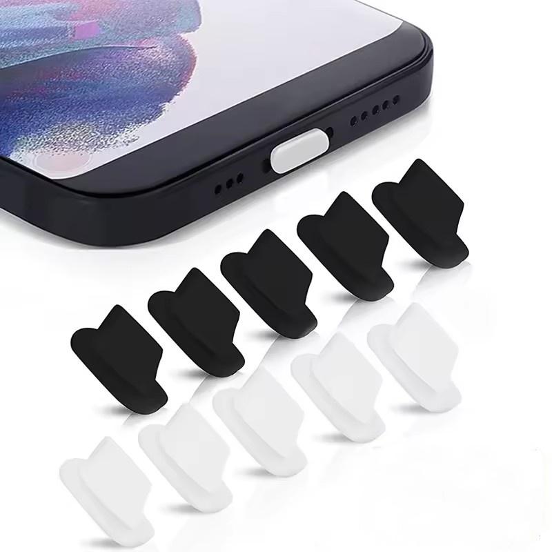 20/10/5Pcs Silicone Dust Plug for iPhone 12 13 14 Pro MAX 8 XS IOS Lightning Charging Port Cover Cap Soft Rubber Dustproof Plugs2