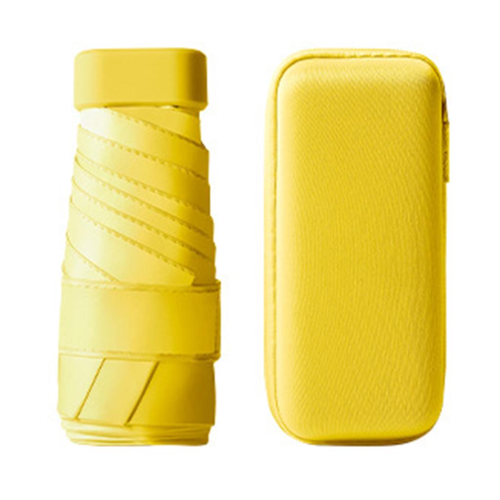 Мини складной зонт от солнца, портативные капсульные зонты от солнца с ящиком для хранения, наружные зонты от дождя для шопинга и путешествий