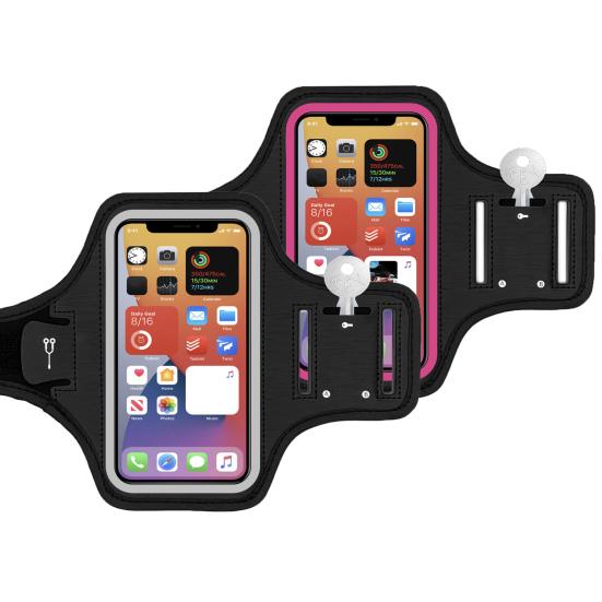 Running Sports Phone Armband Bag with Pocket for Earbuds Car Keys Reflective Arm Strap Sweat-proof Mobile Phone Holder