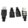 Plastic Male USB Socket Black 4 Pin Plug Socket USB Connector Connector With Cover