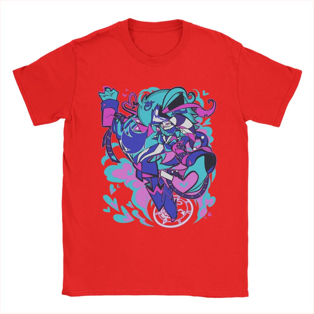 Мужская футболка Ozzie x Fizzarolli Hazbins Hotels Винтажная футболка из чистого хлопка с коротким рукавом Футболки с круглым вырезом Топы 4XL 5XL 6XL