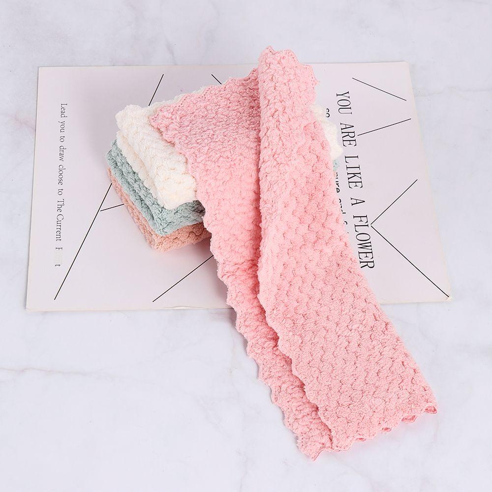 Living Absorbent Scouring Pad Kitchen Supplies Washing Towel Cleaning Cloth Dishcloth Cleaning Rags