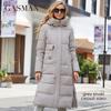 Gasman Модное женское зимнее пальто, тонкий длинный воротник-стойка с капюшоном, утепленный теплый пуховик, повседневная женская парка с карманами GM-82151