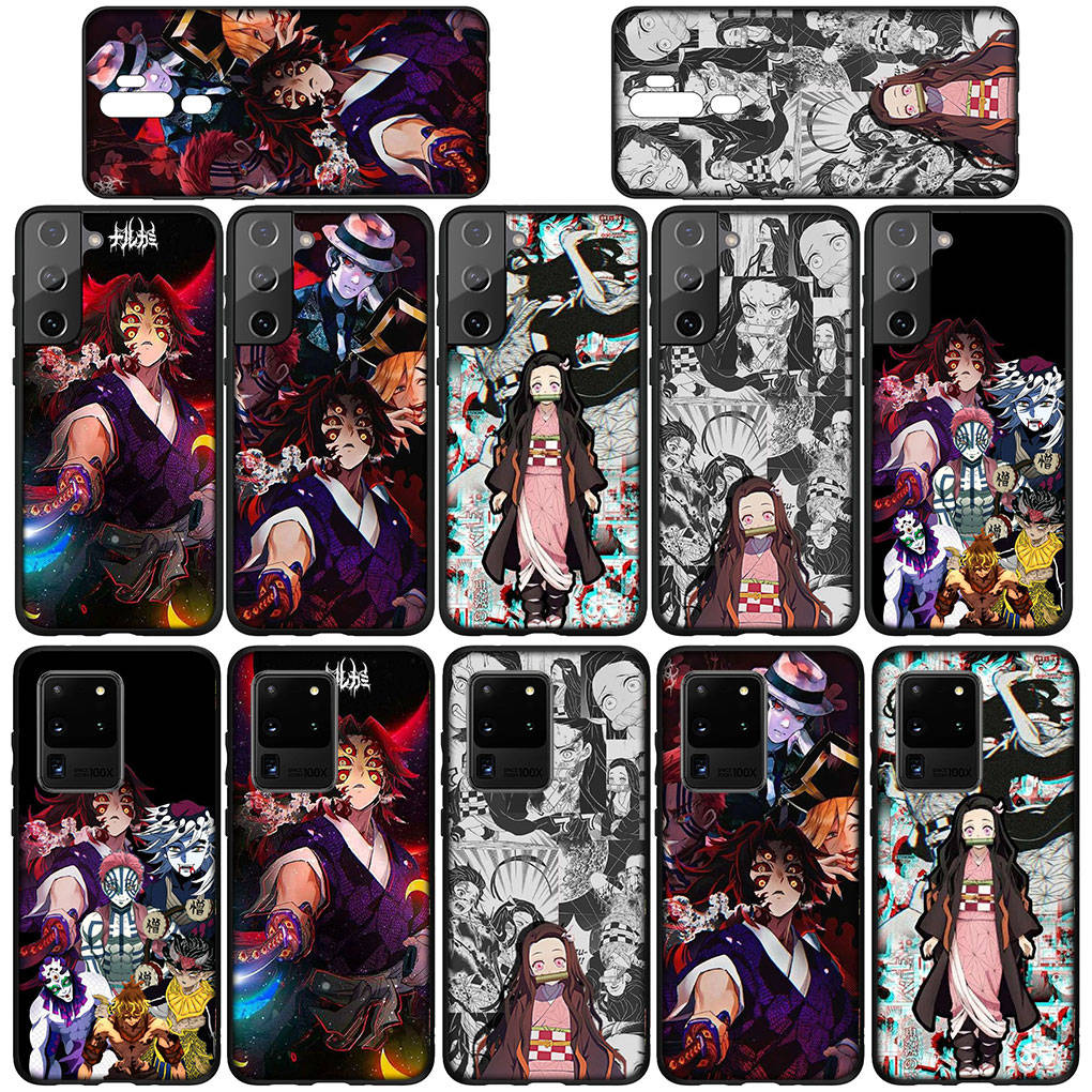 Чехол для телефона Samsung Galaxy S25 S24 S23 iPhone 16 15 Xiaomi Redmi Note 14 13 12 16E 11 Pro Max OPPO Moto Huawei Kokushibo Demon Slayer Nezuko Cover