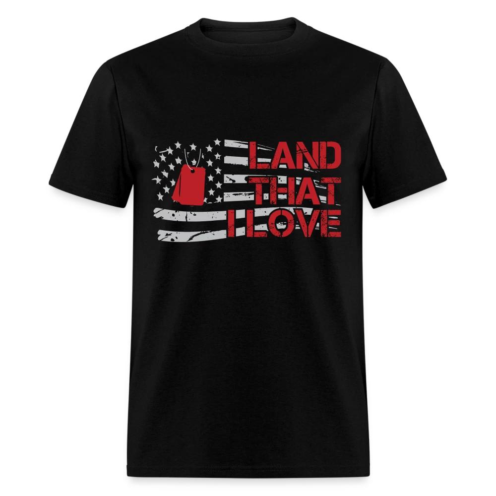 Land That I Love (with American Flag) 100% Cotton T-shirt Mens Tees Top