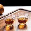 2pcs Sets Tea Cup Light Luxury Wine Glass Exquisite Glass Cup Shot Glass Transparent Drinking Glasses Party Elegant Glassware