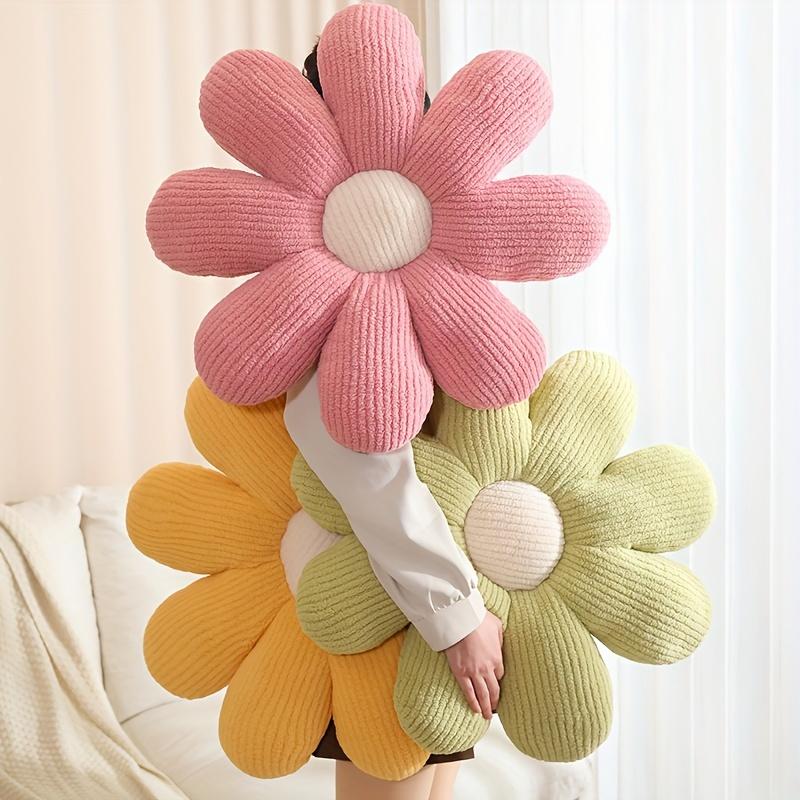 Soft Plush Polyester Woven 8-Petal Flower Cushion Assorted Colors Home Sofa Bedroom Chair Decorative Pillow Japanese Tatami Mat Cushion Pad