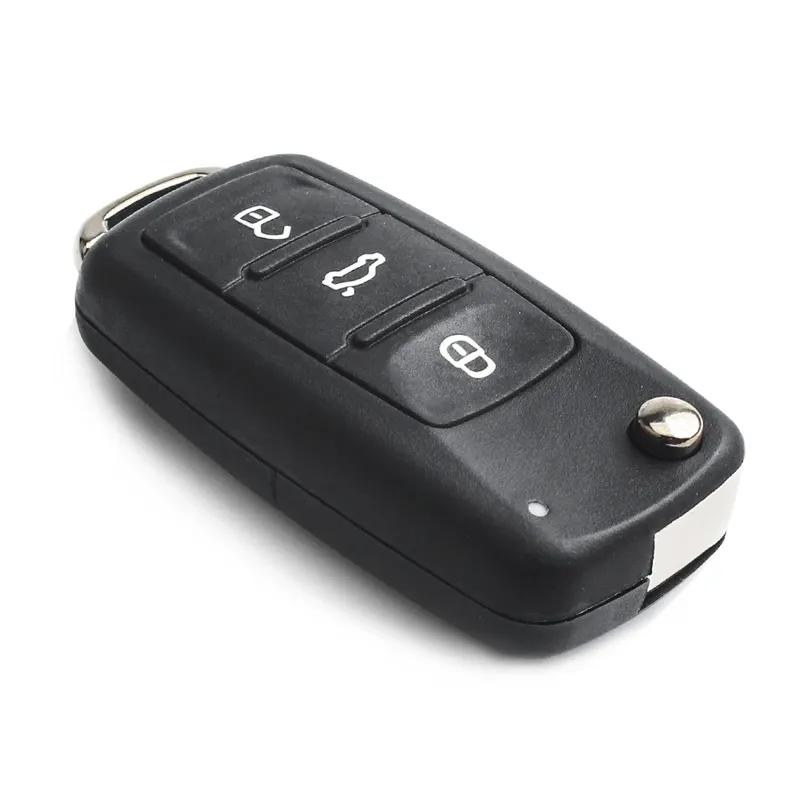 KEYYOU 1PCS 2/3/4 Buttons Folding Remote Key Shell For VW Tiguan Golf Sagitar Polo MK6 Touareg SEAT Flip 202AD Case Fob HU66