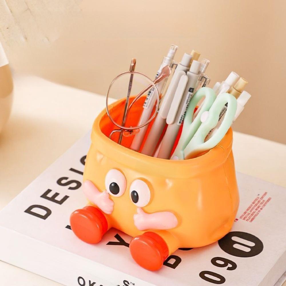 Wall Mounted Pen Case ABS Desk Storage Box New Cartoon Pen Holder Desktop Storage Organizer