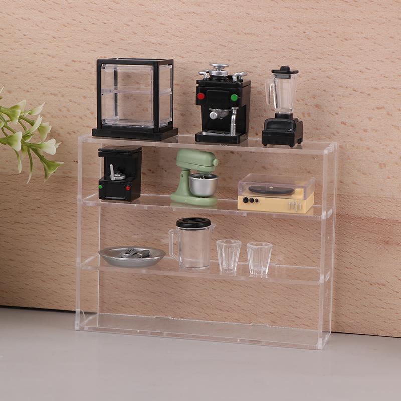 1 шт. Миниатюрная мебель для кукольного домика, кофеварка, полка для хранения кофейных чашек, имитация декора кукольного домика, игрушки для кукольного домика