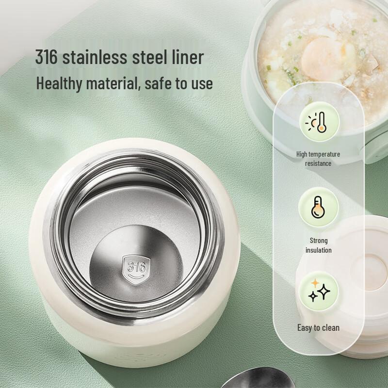 Bear 500ml 316 Stainless Steel Vacuum Insulated Food Jar