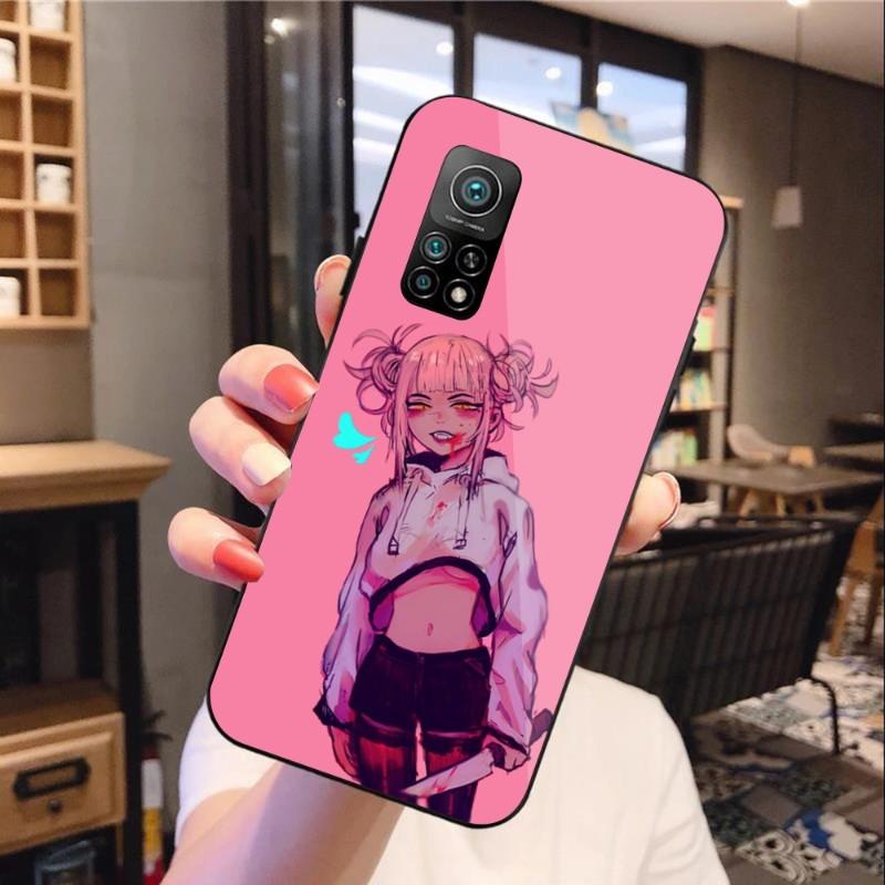 Химико Тога Боку Чехол для телефона для Xiaomi 12 11T 10 9 Redmi Note 11 10 10S Pro Redmi 9 9A 8 Черный ПК Стекло Чехол для телефона
