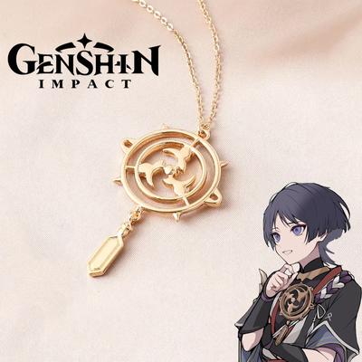 Игра Genshin Impact Wanderer, ожерелье для косплея, унисекс, Scaramouche Balladeer, подвеска Kunikuzushi, колье, ювелирные аксессуары