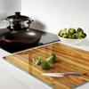 Tempered Glass Kitchen Board with Decorative Graphics, Brown Wood, 60x52 cm