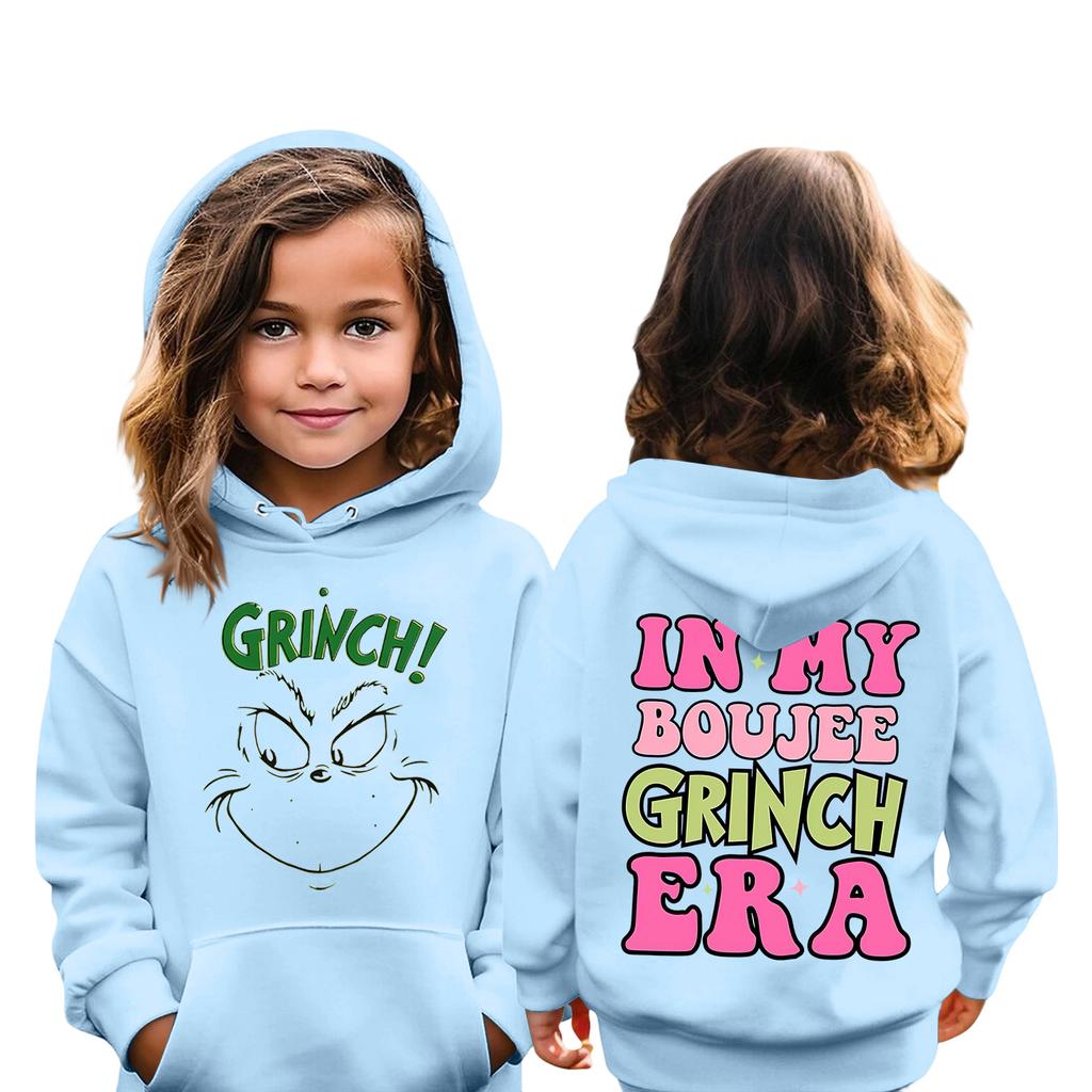 Рождественская детская толстовка с длинным рукавом, легкая повседневная толстовка с капюшоном, свободная, удобная детская толстовка