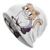 Зимняя теплая шапка Neco Arc Cat Cat Femme с напуском, шапка-бини, хип-хоп, мультяшная комическая игра, уличные лыжные шапочки с черепами, шапки унисекс для женщин