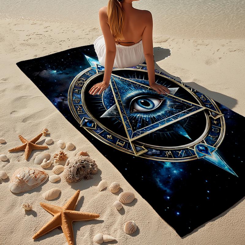 Eye Of Providence In Space Beach Towel, Super Soft Microfiber, Gift for Her/Him, Birthday, for Pool, Beach, Travel, Home Decor Fan gifts