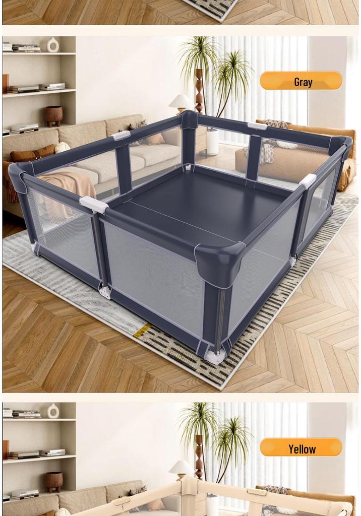 Foldable Baby Play Fence with Crawling Mat for Toddlers - No Installation Needed