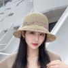 Летняя женская дышащая шляпа рыбака, шляпа от солнца для отпуска, плетеная пляжная шляпа от солнца, шляпа от солнца из травы