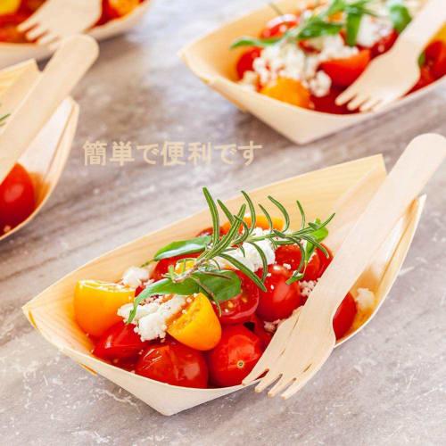 Disposable Wooden Sushi Serving Trays/Boats, 5.5 Inch, Biodegradable, Disposable Japanese Sashimi Plates, Snacks, Desserts, Candy Serving Dishes for R
