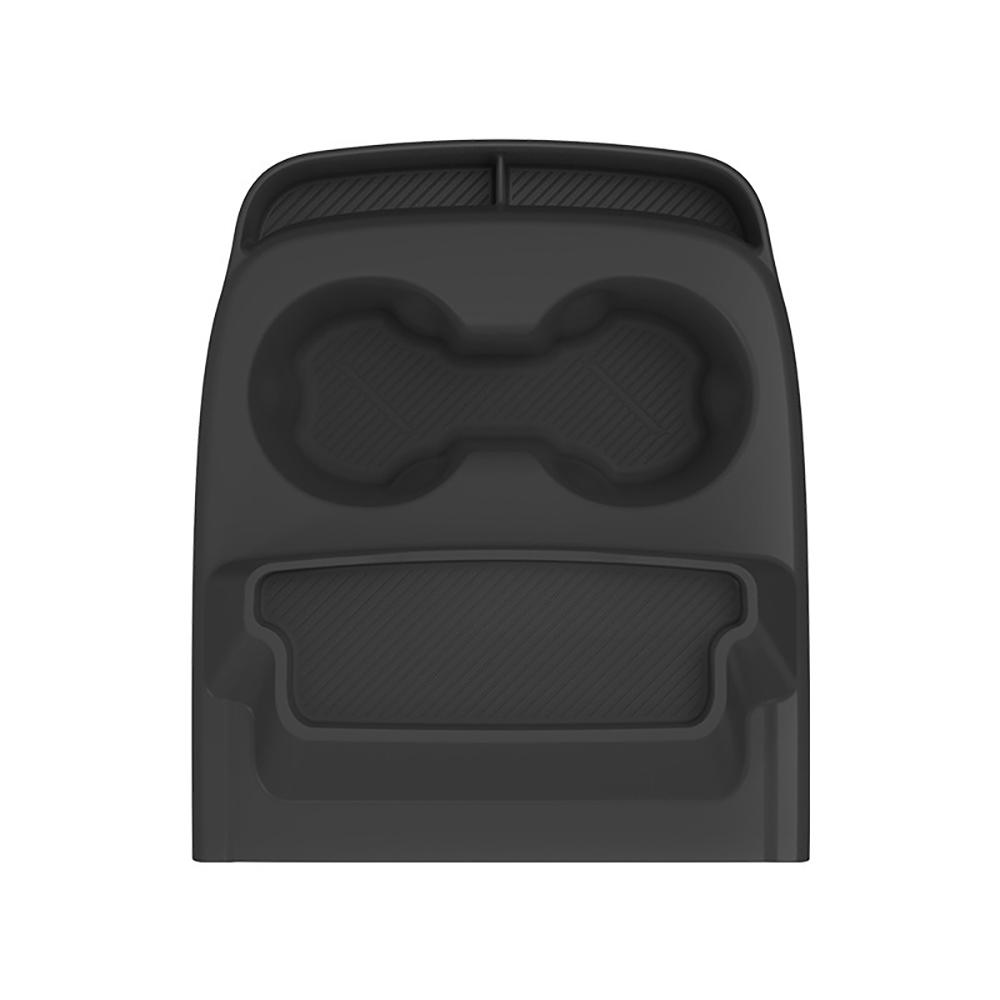 Heenvn Silicone One‑Piece Cup Holder&Sunglasses Storage Tray For Tesla ModelY Standard2026 Center Console Organizer Accessories