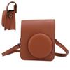PU Leather Mini Camera Case Bag with Adjustable Shoulder Strap for Instax Mini 40 CameraBrown