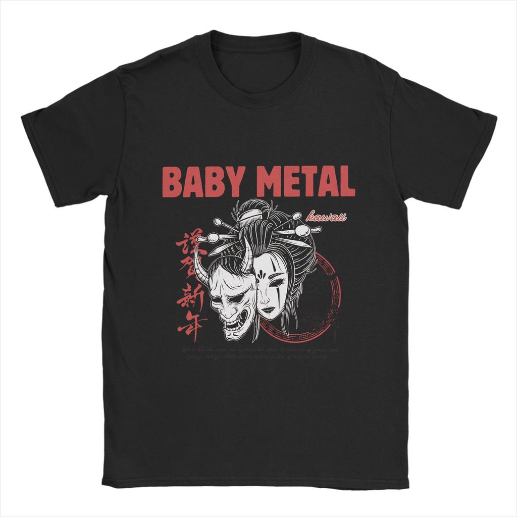 Men T-Shirt Baby Metals Leisure 100% Cotton Tees Short Sleeve T Shirt O Neck Clothing Birthday Present - Men's Summer Cotto...