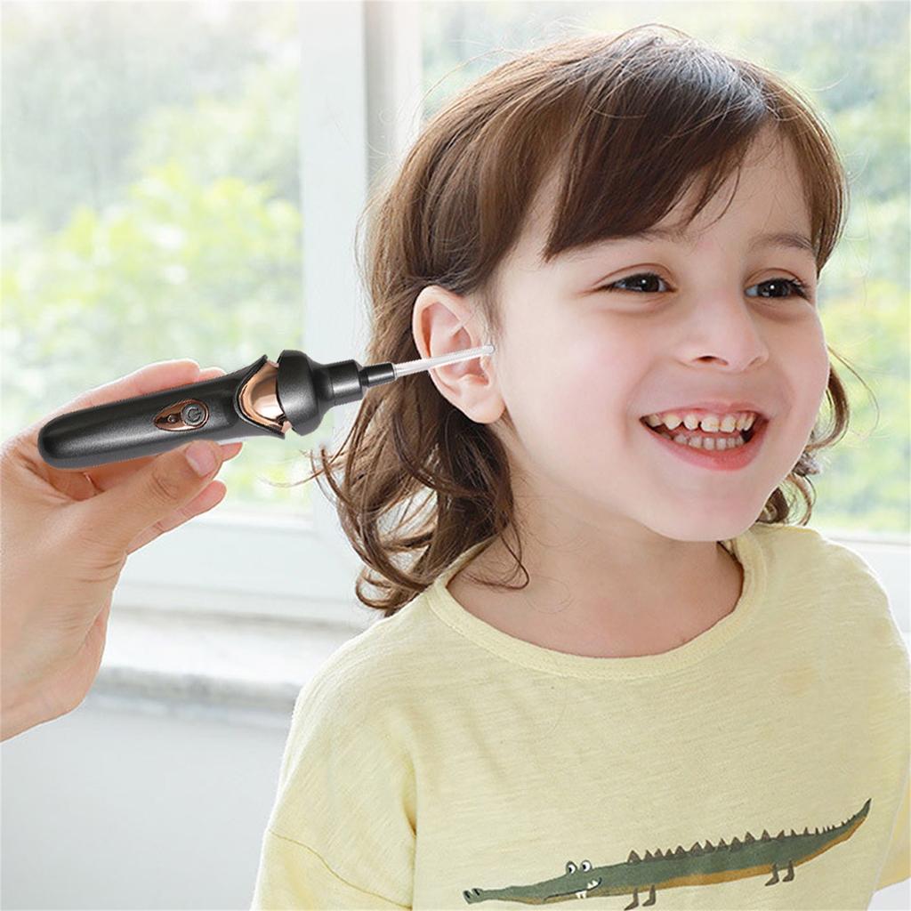 Электрическая лопатка для ушей, перезаряжаемый светодиодный инструмент для чистки ушей, тихий, безопасный, малошумный, портативный очиститель ушей для детей и взрослых