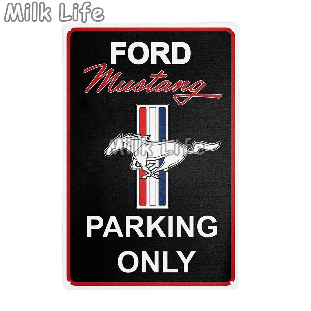 Mustang GT 500 Parking Only Blechschild für Zuhause, Zimmer, Schlafzimmer, Restaurant, Garage, Kneipe, Club, Bar, Wandkunst