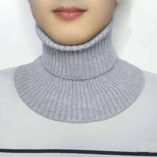 Men's Knitted Scarf Cold-Proof Versatile Keep Warmth All-match Solid Color Elastic Neck Cover for Winter