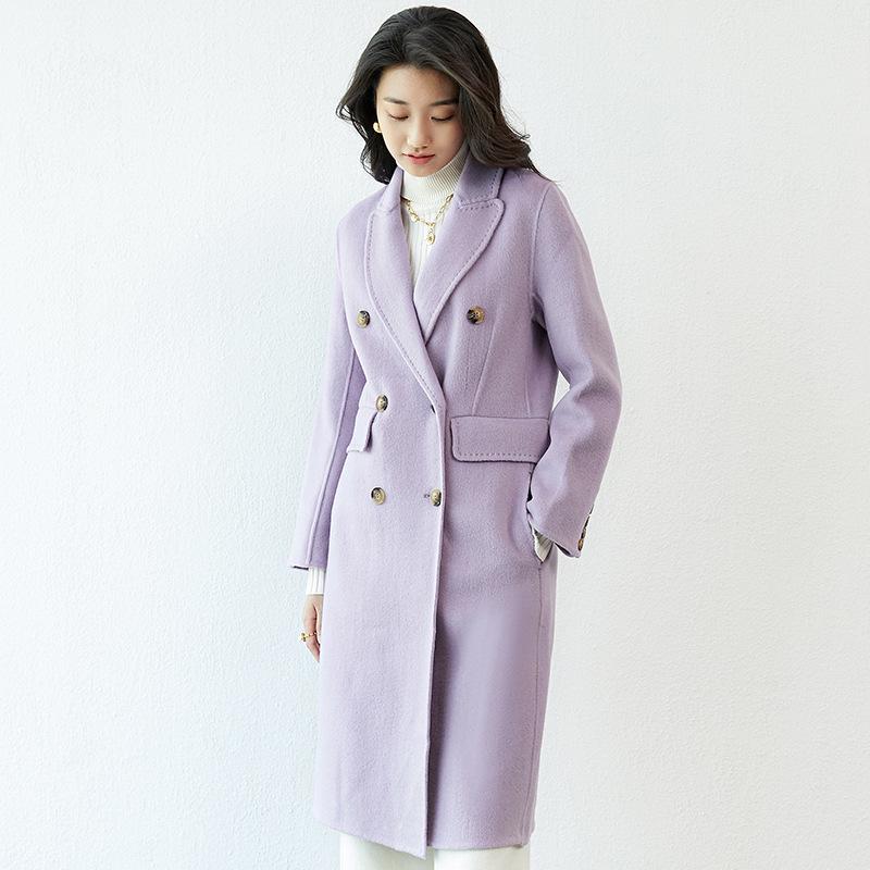 2024 Women's Mid-Length Double-Sided Wool Coat - Autumn/Winter Collection