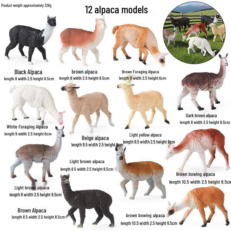 Kids' Wild Animal Figures: Lion, Tiger, Cow, Goat, Rhino, Horse, Leopard, Elephant - Plastic Educational Toys