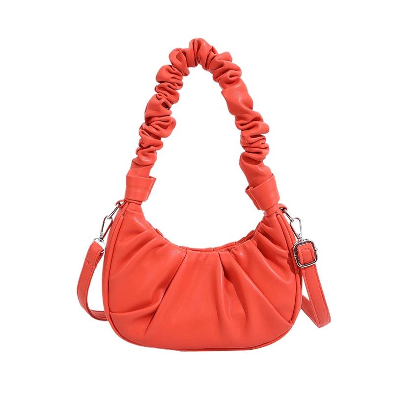 Solid Sewing Line Top Handle Bags for Women Soft Inner Compartment Wrinkled PU Bags Fashion